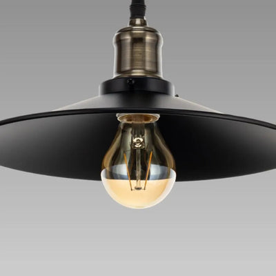 Suspension contemporaine en fer industriel avec abat-jour conique et poulie de levage 1/3 lumières pour salon 