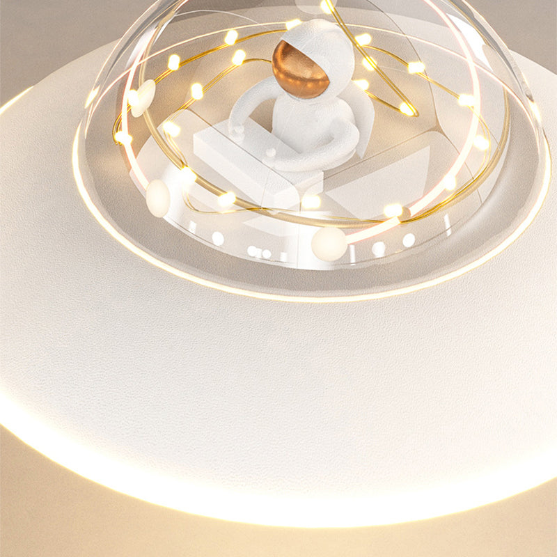 مصباح معلق LED أكريليك حديث بتصميم كريستالي مبتكر لمركبة فضائية لغرفة المعيشة 