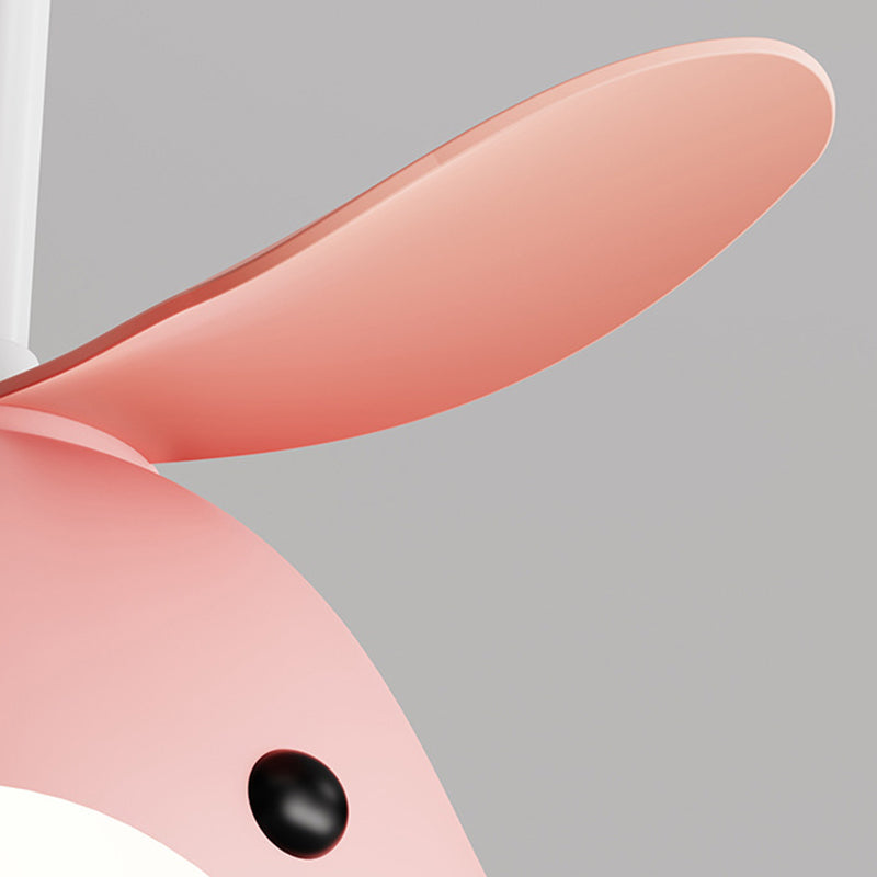 Contemporary Scandinavian Cartoon Whale Plane Iron Acrylic Shade ABS Fan LED Downrods Ceiling Fan Light For Bedroom