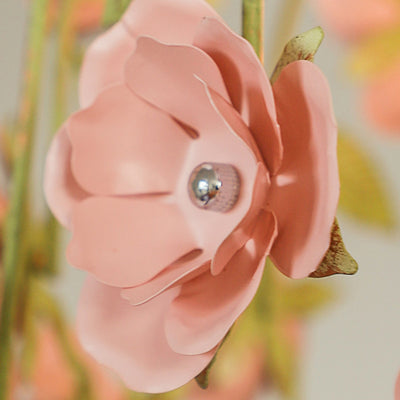 Moderne Art-Deco-Hardware Blumenverzierung Glasschirm 1-Licht Pendelleuchte für Schlafzimmer 