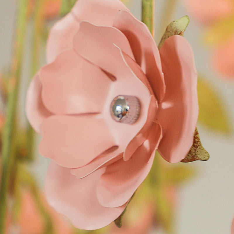 Moderne Art-Deco-Hardware Blumenverzierung Glasschirm 1-Licht Pendelleuchte für Schlafzimmer 