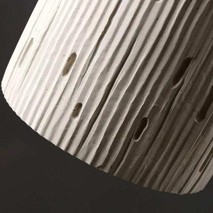 Traditional French High Concrete Cylinder 1-Light Pendant Light For Bedroom
