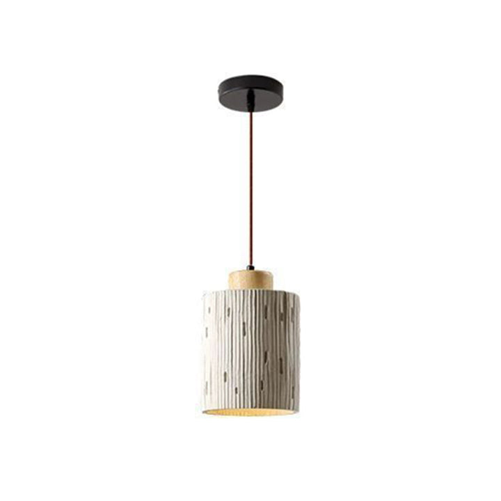 Traditional French High Concrete Cylinder 1-Light Pendant Light For Bedroom