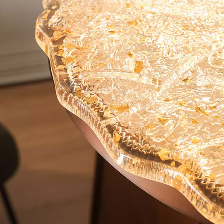 Moderne Luxus Eisenharz Runde Schirm LED Deckenleuchte für das Schlafzimmer 