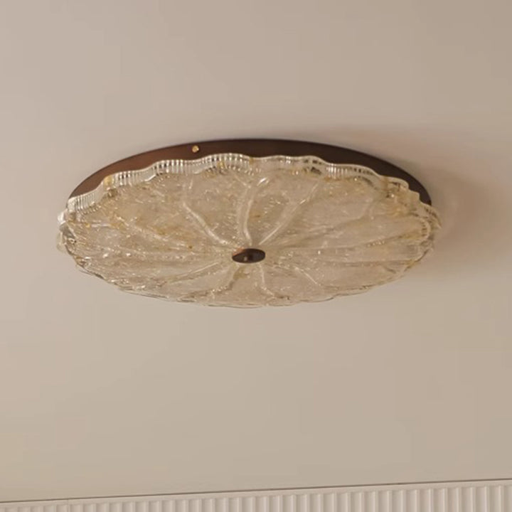Moderne Luxus Eisenharz Runde Schirm LED Deckenleuchte für das Schlafzimmer 