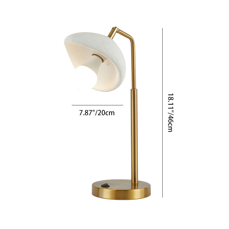Lampe de table 1 lumière pour chambre à coucher avec abat-jour rond en polystyrène haute densité nordique contemporain 