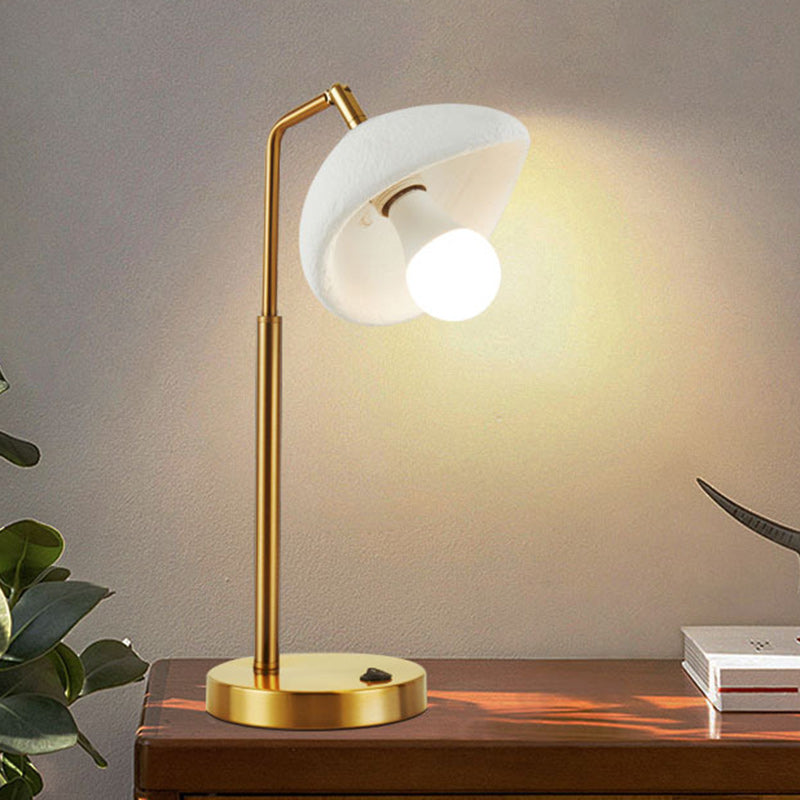 Lampe de table 1 lumière pour chambre à coucher avec abat-jour rond en polystyrène haute densité nordique contemporain 