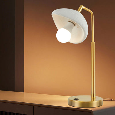 Lampe de table 1 lumière pour chambre à coucher avec abat-jour rond en polystyrène haute densité nordique contemporain 
