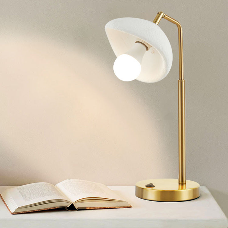 Lampe de table 1 lumière pour chambre à coucher avec abat-jour rond en polystyrène haute densité nordique contemporain 