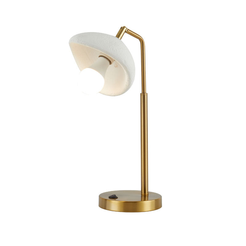 Lampe de table 1 lumière pour chambre à coucher avec abat-jour rond en polystyrène haute densité nordique contemporain 