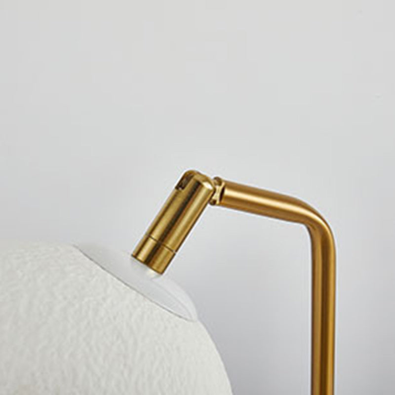 Contemporary Nordic High-Density Polystyrene Round Shade Hardware 1-Light Standing Floor Lamp For Bedroom