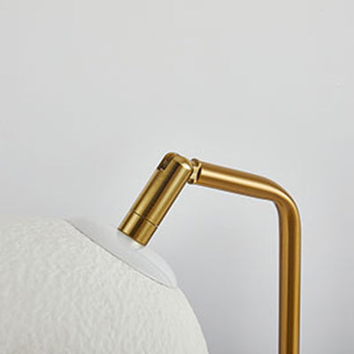 Lampe de sol contemporaine nordique en polystyrène haute densité avec abat-jour rond pour chambre à coucher, 1 lumière 