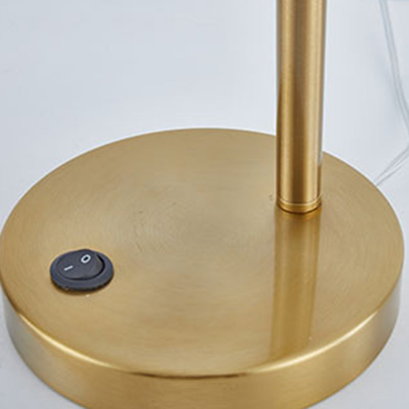 Lampe de sol contemporaine nordique en polystyrène haute densité avec abat-jour rond pour chambre à coucher, 1 lumière 