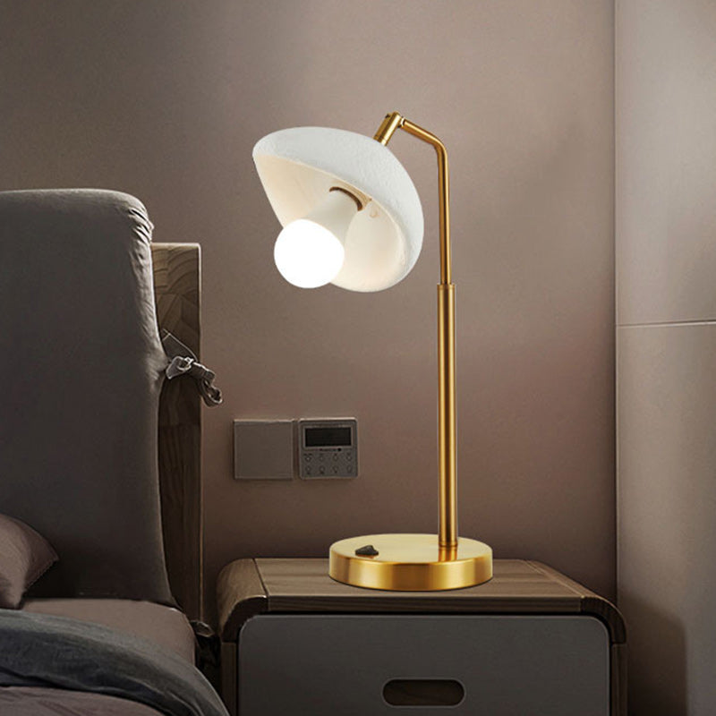 Lampe de table 1 lumière pour chambre à coucher avec abat-jour rond en polystyrène haute densité nordique contemporain 