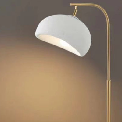 Lampe de sol contemporaine nordique en polystyrène haute densité avec abat-jour rond pour chambre à coucher, 1 lumière 
