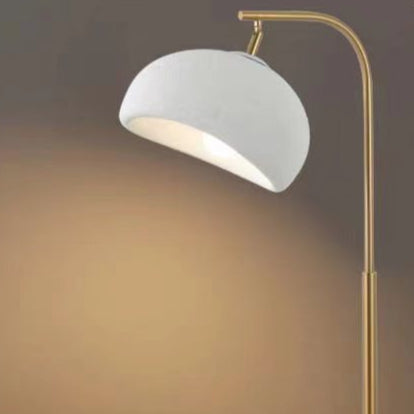 Lampe de sol contemporaine nordique en polystyrène haute densité avec abat-jour rond pour chambre à coucher, 1 lumière 