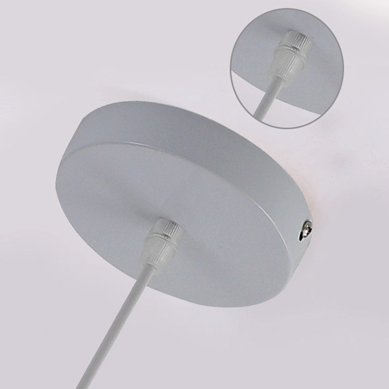 Pantalla de flor de vidrio decorada con lazo romántico tradicional francés, lámpara colgante de 1 luz para comedor 