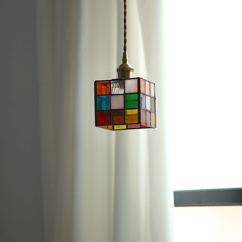 Traditionelle Tiffany-Buntglas-Dreieck-Rubik&