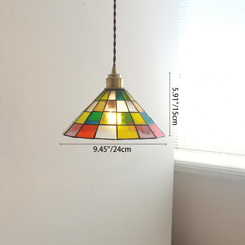 Traditionelle Tiffany-Buntglas-Dreieck-Rubik&