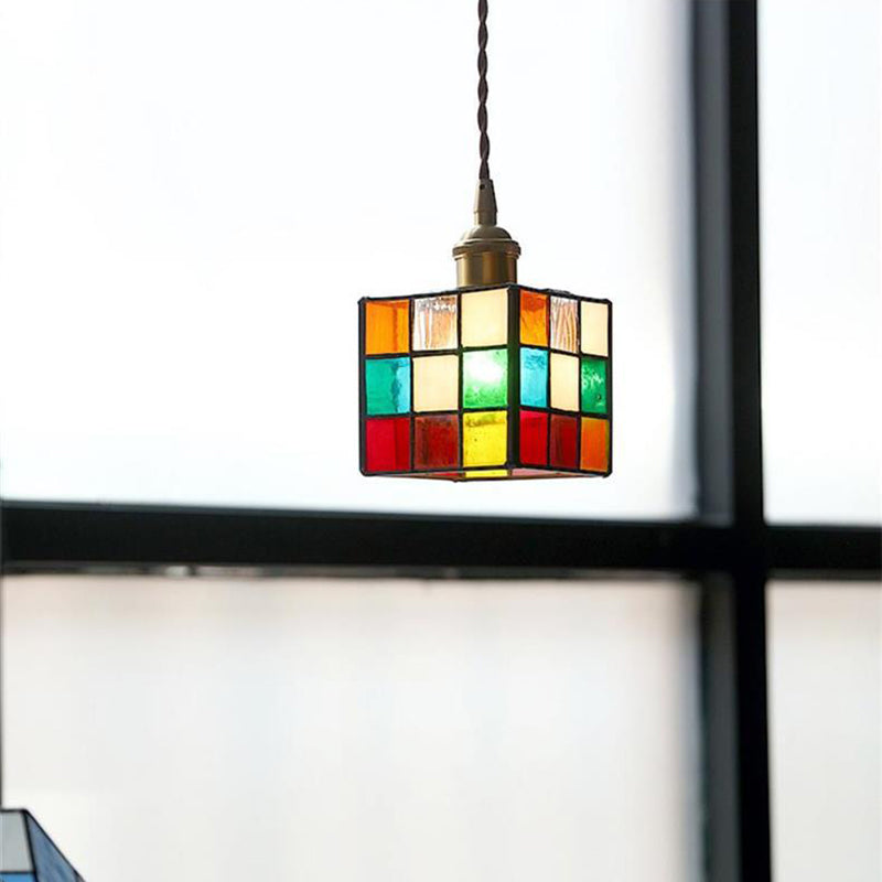 Traditionelle Tiffany-Buntglas-Dreieck-Rubik&