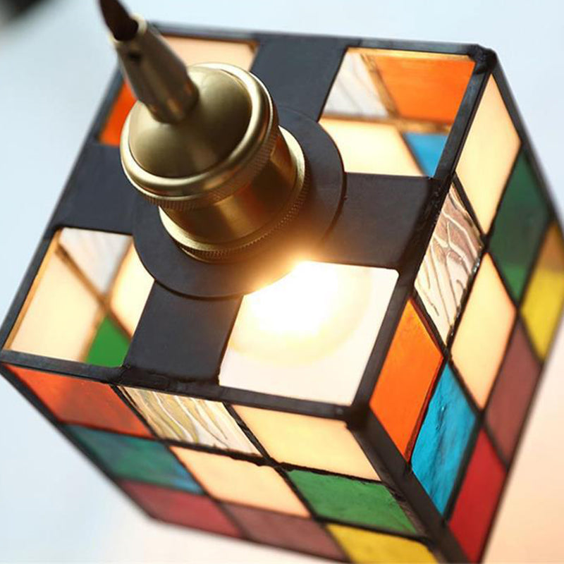 Traditionelle Tiffany-Buntglas-Dreieck-Rubik&