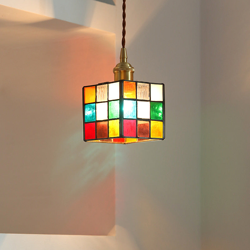 Traditionelle Tiffany-Buntglas-Dreieck-Rubik&