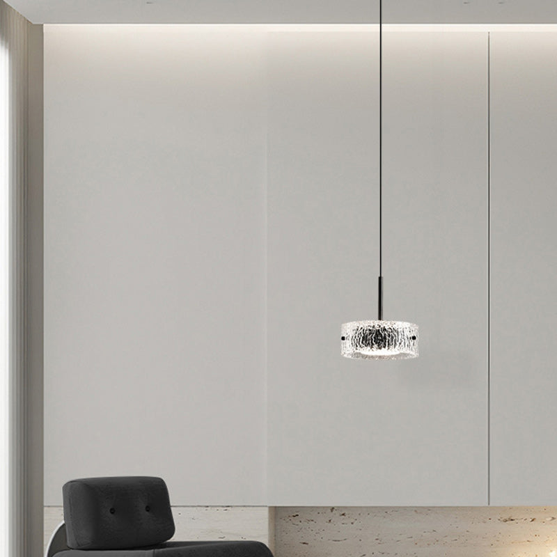 Zeitgenössische skandinavische Zylinderharz-Aluminium-LED-Pendelleuchte für das Wohnzimmer 