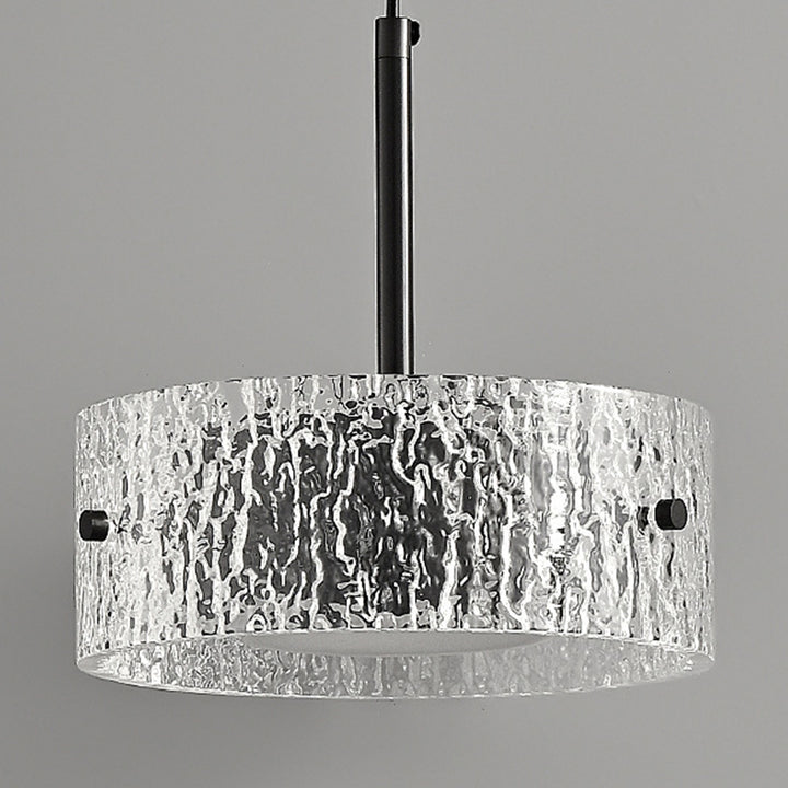 Zeitgenössische skandinavische Zylinderharz-Aluminium-LED-Pendelleuchte für das Wohnzimmer 