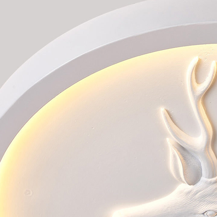 ضوء سقف LED مثبت بتصميم حديث من الراتنج الأكريليك مع قرون الغزلان لغرفة النوم 