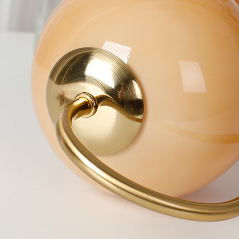 Lampe de table à cire fondue 1 lumière en bois massif avec abat-jour en verre moderne de transition pour chevet 