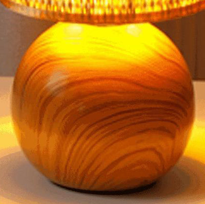 Zeitgenössische Boho Stoffzylinder Schirm Keramikbasis 1-Licht Tischlampe für das Studium 