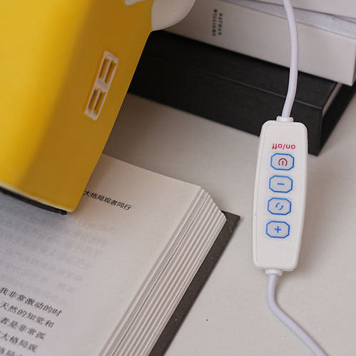 Lámpara de Mesa USB LED de Nieve Linda de Cerámica Creativa Contemporánea para Dormitorio 