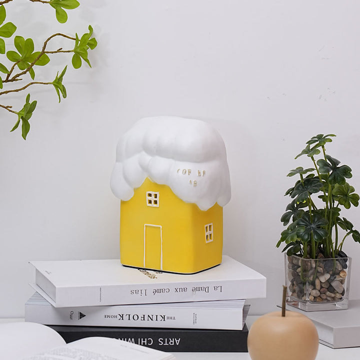 Lámpara de Mesa USB LED de Nieve Linda de Cerámica Creativa Contemporánea para Dormitorio 