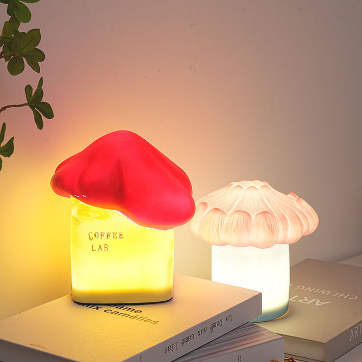 Lámpara de Mesa USB LED de Nieve Linda de Cerámica Creativa Contemporánea para Dormitorio 