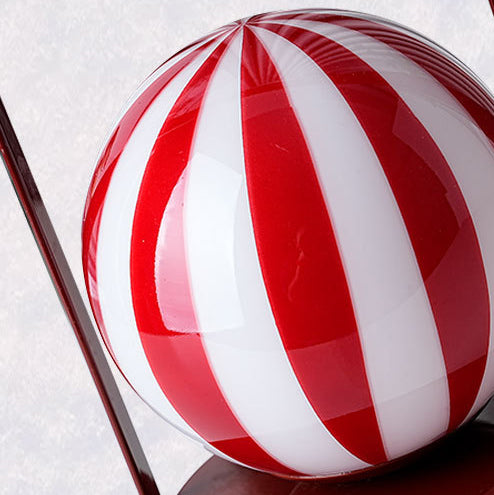 Contemporary Creative Glass Ball Shade Iron LED Portable Table Lamp Night Light For Bedroom