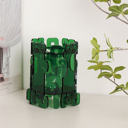 Zeitgenössische Einfachheit Hohl Acryl Runde LED Tischlampe Nachtlicht Für Schlafzimmer 