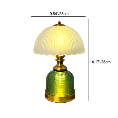 Moderne Übergangslampe mit gefrostetem Glasschirm im Kuppeldesign, 1-Licht Tischlampe für das Arbeitszimmer 