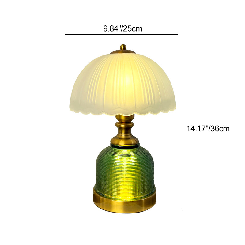 Moderne Übergangslampe mit gefrostetem Glasschirm im Kuppeldesign, 1-Licht Tischlampe für das Arbeitszimmer 