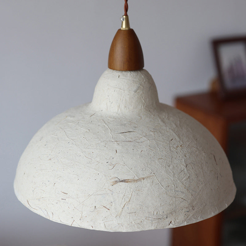Abat-jour en papier Xuan octogonal traditionnel japonais peint à la main avec motif de bambou et oiseau, suspension à une lumière pour salon 