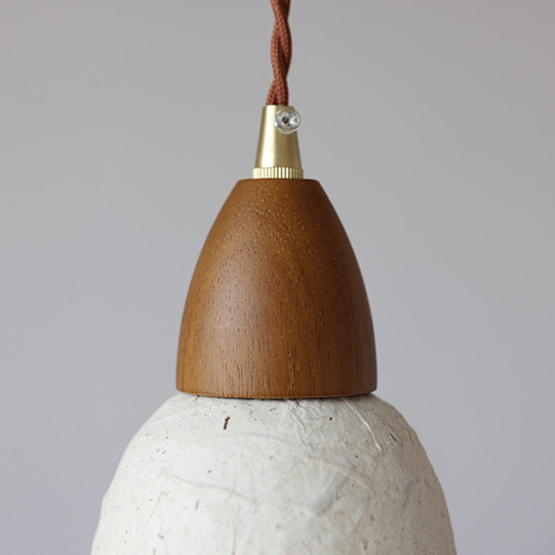 Abat-jour en papier Xuan octogonal traditionnel japonais peint à la main avec motif de bambou et oiseau, suspension à une lumière pour salon 