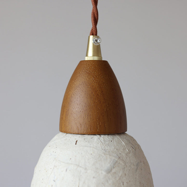 Abat-jour en papier Xuan octogonal traditionnel japonais peint à la main avec motif de bambou et oiseau, suspension à une lumière pour salon 