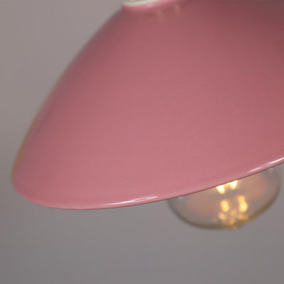 Zeitgenössische skandinavische Keramik konische Schirm Messing 1-Licht Pendelleuchte für Wohnzimmer 