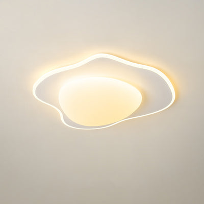 Lustre LED en fer acrylique au design contemporain pour œuf poché créatif pour chambre à coucher 