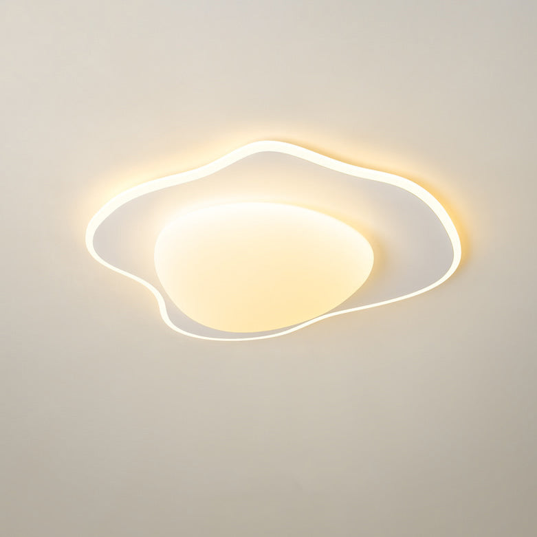 Lustre LED en fer acrylique au design contemporain pour œuf poché créatif pour chambre à coucher 