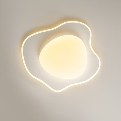 Lustre LED en fer acrylique au design contemporain pour œuf poché créatif pour chambre à coucher 