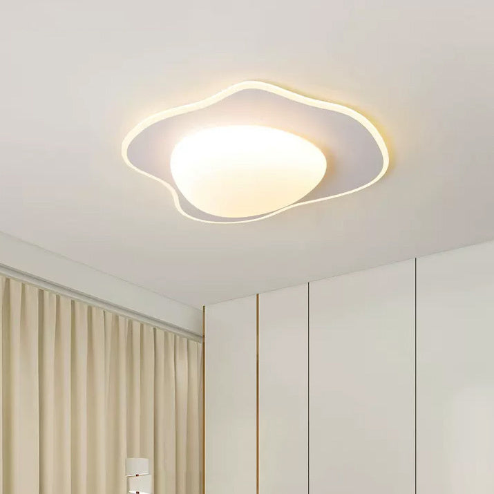 Lustre LED en fer acrylique au design contemporain pour œuf poché créatif pour chambre à coucher 