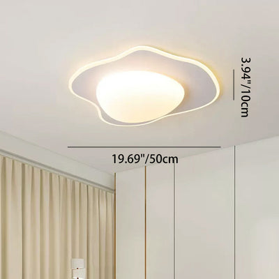Lustre LED en fer acrylique au design contemporain pour œuf poché créatif pour chambre à coucher 
