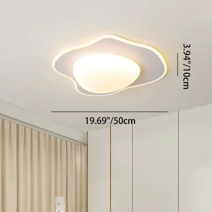 Lustre LED en fer acrylique au design contemporain pour œuf poché créatif pour chambre à coucher 