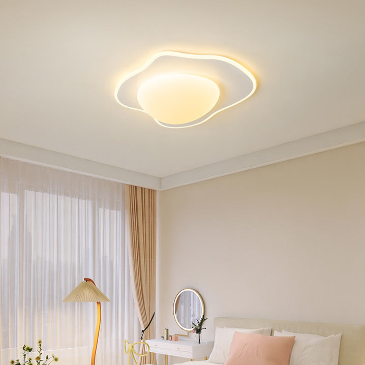 Lustre LED en fer acrylique au design contemporain pour œuf poché créatif pour chambre à coucher 