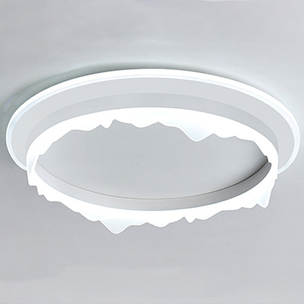 Moderne eklektische runde Eisen-Acryl-LED-Deckenleuchte für das Schlafzimmer 